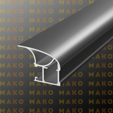 Профиль вертикальный асимметричный MS130 Графит (A19)